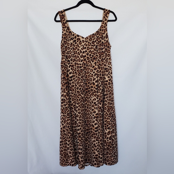 Leopard Print Torrid Midi Dress with Pockets - Picture 1 of 5